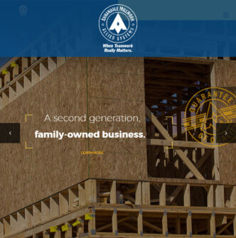 Hero image of a construction site with a bold message: 'A second generation, family-owned business.' and a logo overlay Cogo Interactive offers expert digital marketing and web design services in Northern Virginia, Maryland, and Washington, DC.